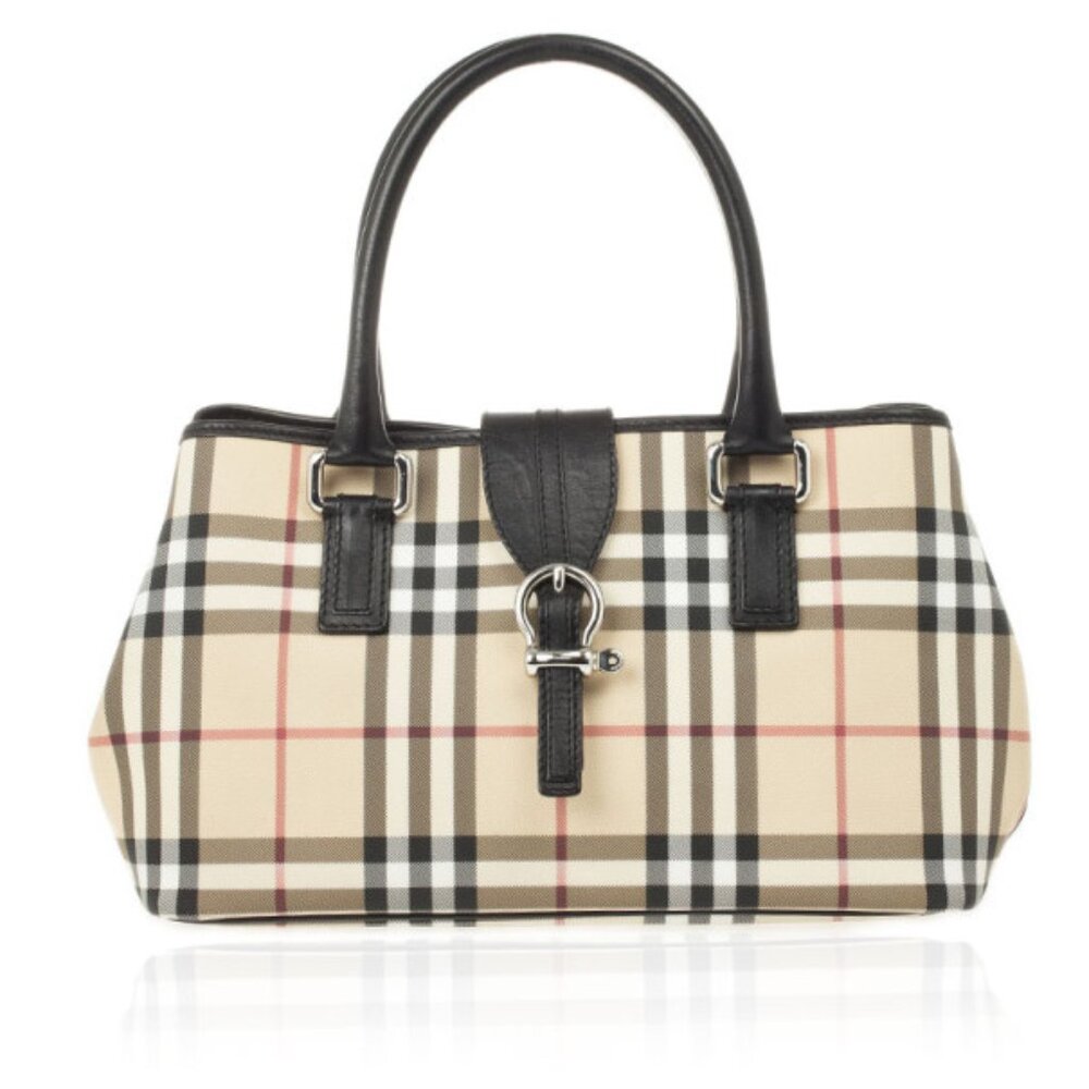 BURBERRY NOVA CHECK TOP HANDLE BAG